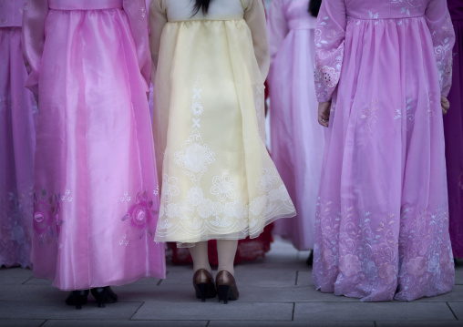 North Korean women in choson-ot, Pyongan Province, Pyongyang, North Korea