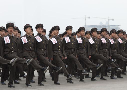 North Korean army parade on Kim il Sung square, Pyongan Province, Pyongyang, North Korea