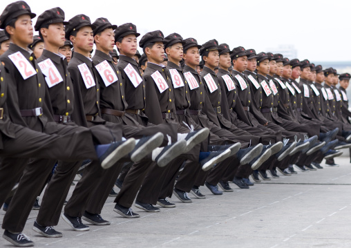 North Korean army parade on Kim il Sung square, Pyongan Province, Pyongyang, North Korea