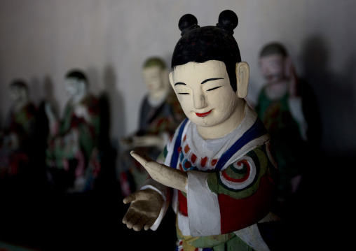 Statue in Pohyon-sa Korean buddhist temple, Hyangsan county, Mount Myohyang, North Korea
