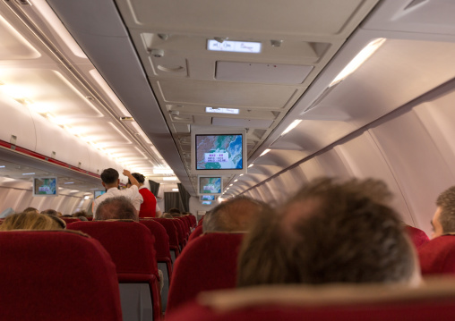 Inside an air Koryo tupolev plane, Pyongan Province, Pyongyang, North Korea