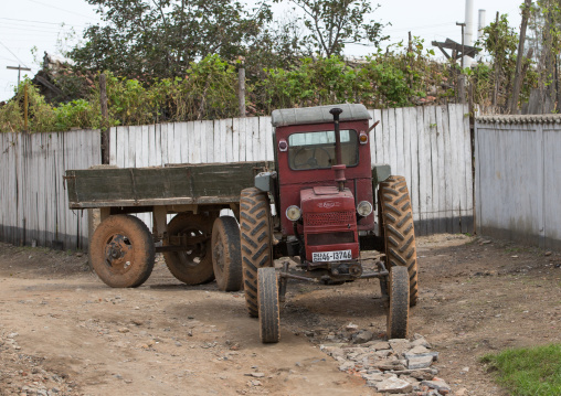 Old tractor in the contryside, South Hamgyong Province, Hamhung, North Korea