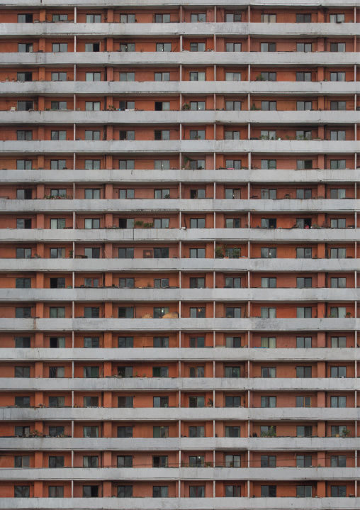 Old apartements in the city center, Pyongan Province, Pyongyang, North Korea