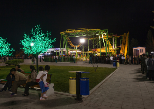 Bumper cars in Kaeson youth park, Pyongan Province, Pyongyang, North Korea