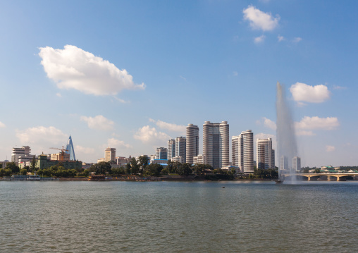 New buildings skyline in Changjon area, Pyongan Province, Pyongyang, North Korea