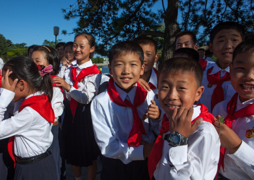North Korean pioneers in the Songdowon international children's camp, Kangwon Province, Wonsan, North Korea