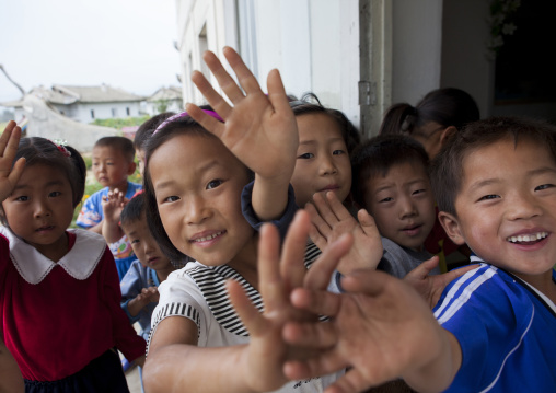 North Korean children in a school, South Hamgyong Province, Hamhung, North Korea