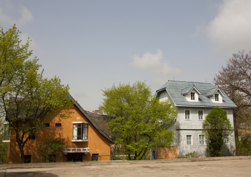 English town set for historic movies in the Pyongyang film studio, Pyongan Province, Pyongyang, North Korea