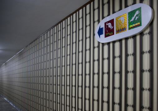 Signs shops in Koryo hotel, Pyongan Province, Pyongyang, North Korea