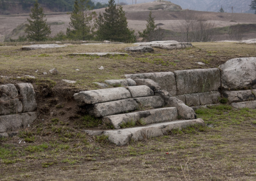Manwoldae royal palace stairs ruins, North Hwanghae Province, Kaesong, North Korea