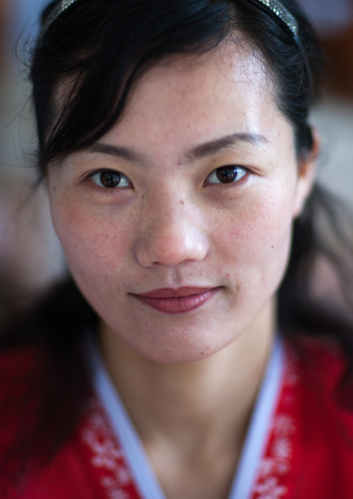 Portrait of a North Korean woman, Hyangsan county, Mount Myohyang, North Korea