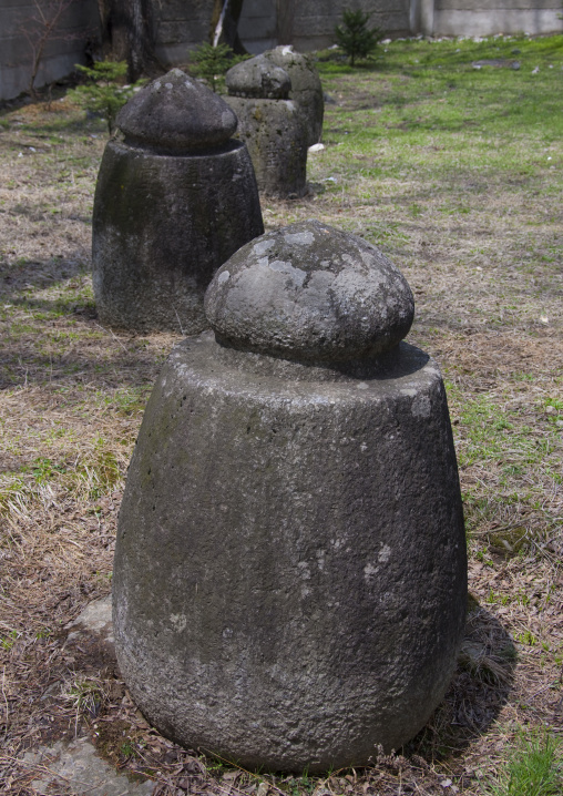 Funerary jars for the monks in Pohyon temple, Hyangsan county, Mount Myohyang, North Korea