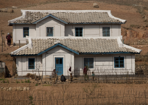 Farmers village in the countryside, Kangwon Province, Wonsan, North Korea