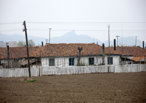 Houses in a village in the countryside, Ryanggang Province, Samjiyon, North Korea