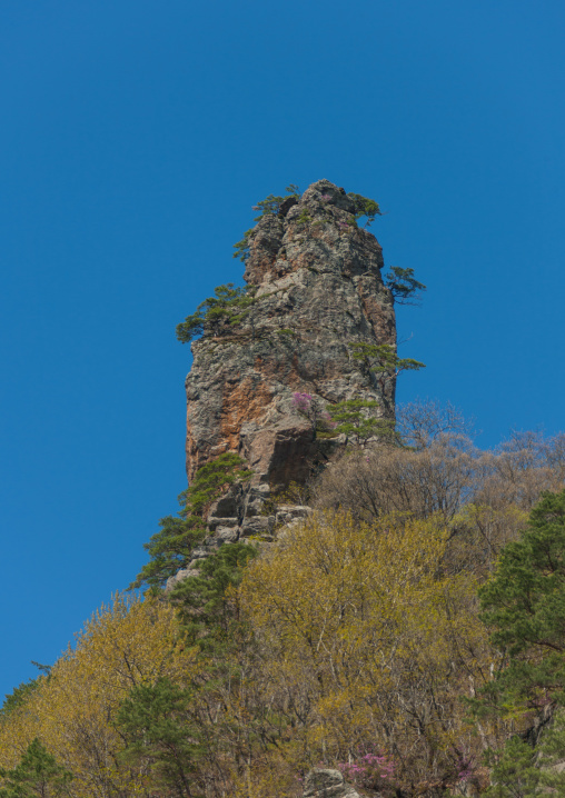 Rock formations landscape, North Hamgyong province, Chilbosan, North Korea