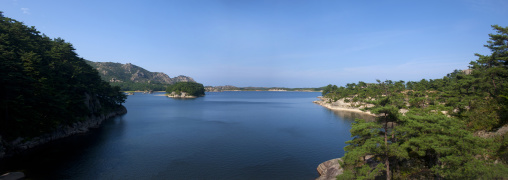 A lake among the mountains in samil lake, Kangwon-do, Kumgang, North Korea