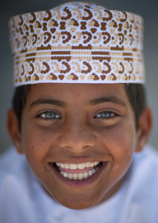 Smiling Face Of A Green Eyed Boy, Masirah Island, Oman