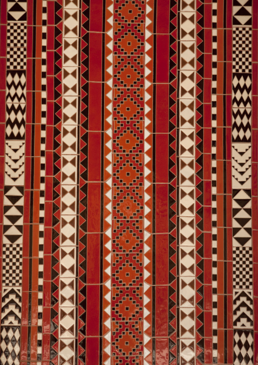 Colorful Arabic Styled Ceramic Tile In Sultan Qaboos Grand Mosque, Muscat, Oman