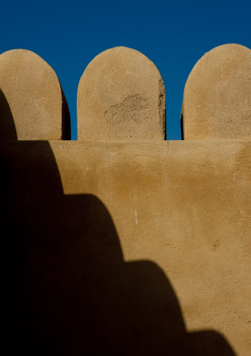 Shape Of The Wall In Sineslah Fort, Sur, Oman