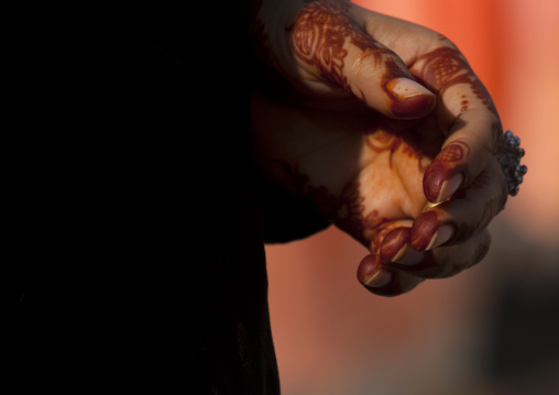 Henna Tatoo In A Woman's Hand, Sinaw, Oman
