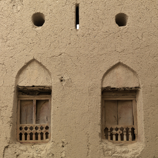 Wooden Windows In Arabic Style In The Old Quarter Of Nizwa, Oman