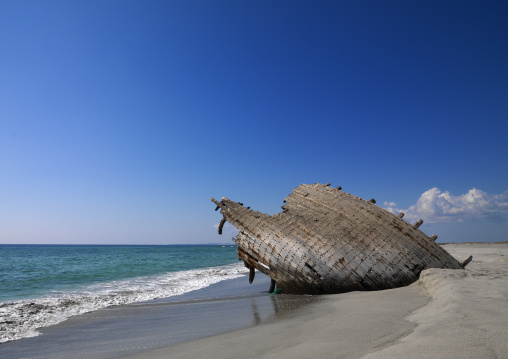 Wreck Of Dhow On The Beach, Masirah Island, Oman
