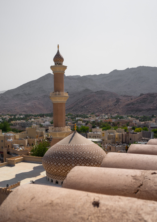 Al qala'a mosque seen from the fort, Ad Dakhiliyah Region, Nizwa, Oman