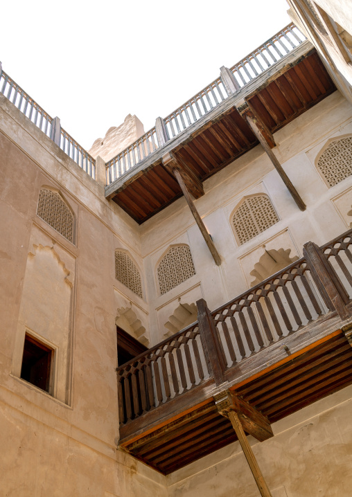 Jabrin castle balconies, Ad Dakhiliyah Region, Jabreen, Oman