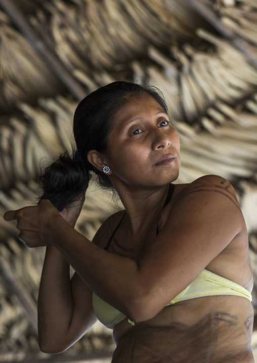 Panama, Darien Province, Puerta Lara, Woman Of Wounaan Native Community