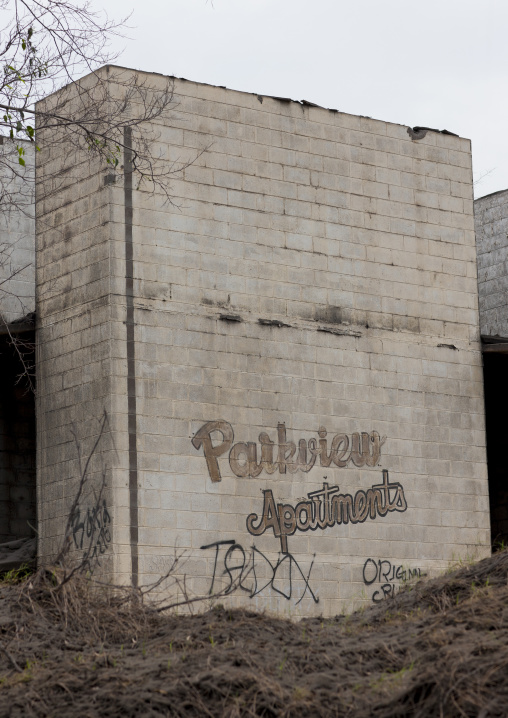House under a volcanic eruption in tavurvur volcano, East New Britain Province, Rabaul, Papua New Guinea