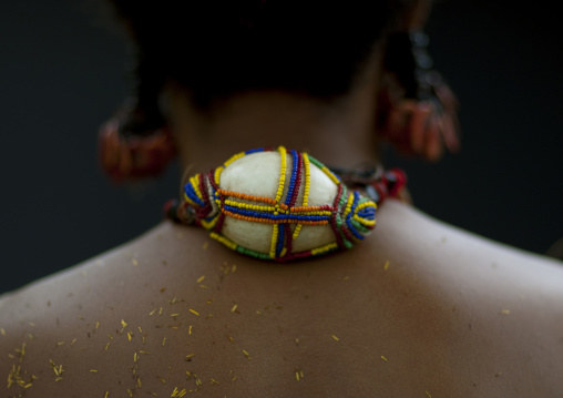 Shell necklace of a female tribal dancer , Milne Bay Province, Trobriand Island, Papua New Guinea