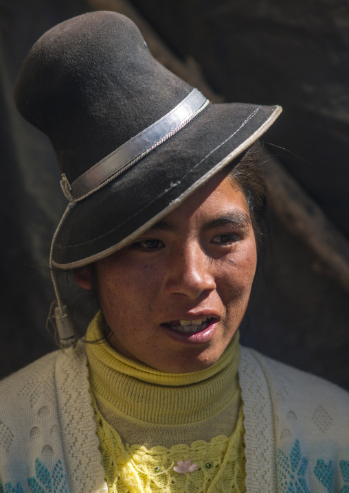 Woman With Traditional Hat, Qoyllur Riti Festival, Ocongate Cuzco, Peru