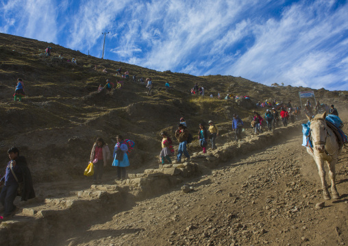 People Going To The Qoyllur Riti Festival In The Mountain, Ocongate Cuzco, Peru