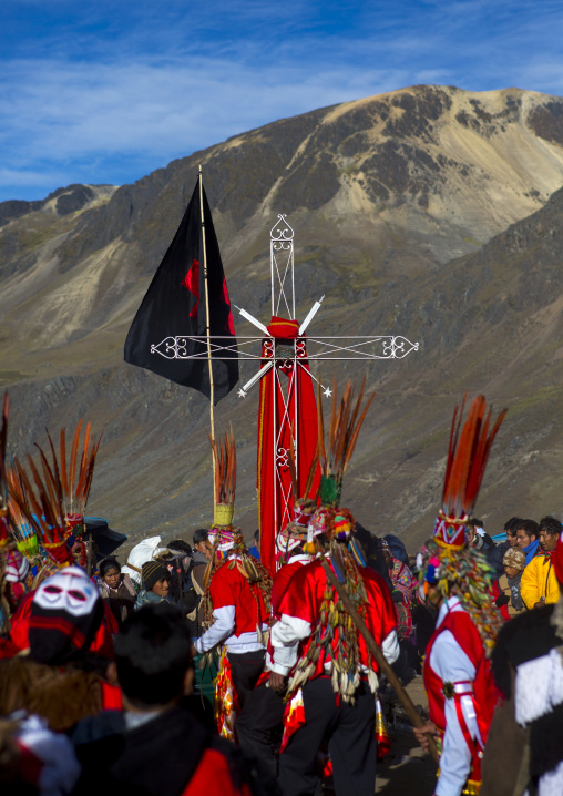 Procession And Dances During Qoyllur Riti Festival, Ocongate Cuzco, Peru