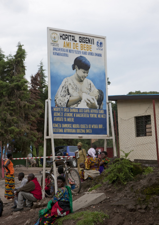Billboard for a maternity hospital, Lake Kivu, Gisenye, Rwanda