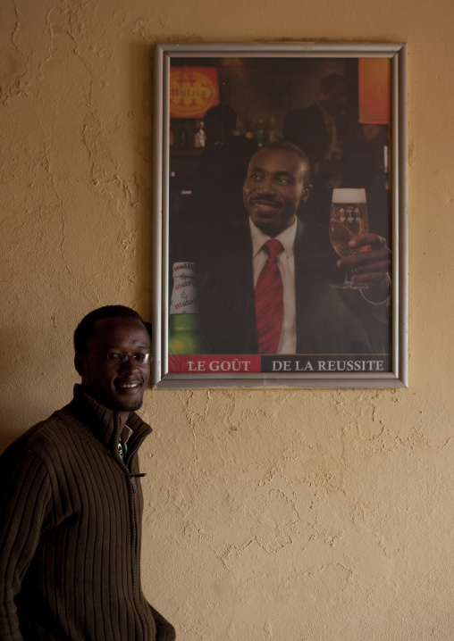 Rwandan man in a bar, Western Province, Karongi, Rwanda