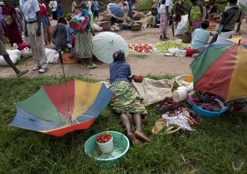 Rwandan women selling stuff in a market, Kigali Province, Kigali, Rwanda
