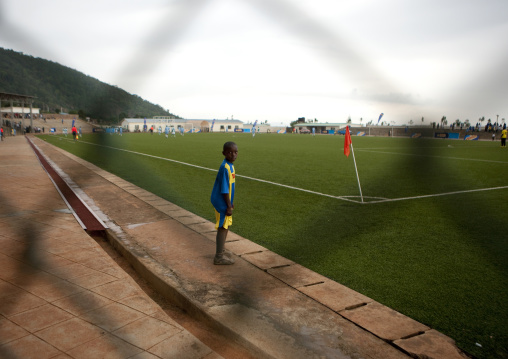 Rwandan boy during a football match, Kigali Province, Kigali, Rwanda