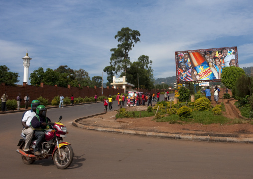 Advertisements billboards in the streets, Kigali Province, Kigali, Rwanda