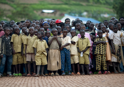 Audience at hip hop show in a village, Kigali Province, Nyirangarama, Rwanda