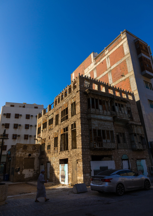 Old house under renovation in al-Balad quarter, Mecca province, Jeddah, Saudi Arabia