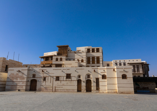 Renovated historic house with wooden mashrabiyas, Al Madinah Province, Yanbu, Saudi Arabia