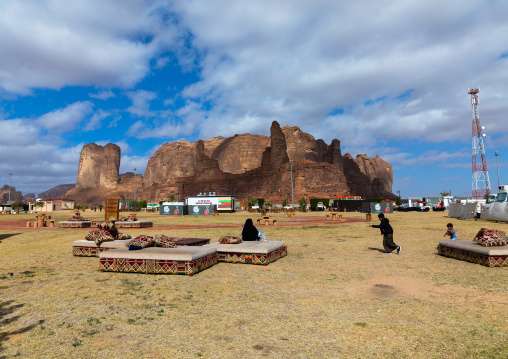 Winter at Tantora festival restaurants and offices, Al Madinah Province, Alula, Saudi Arabia