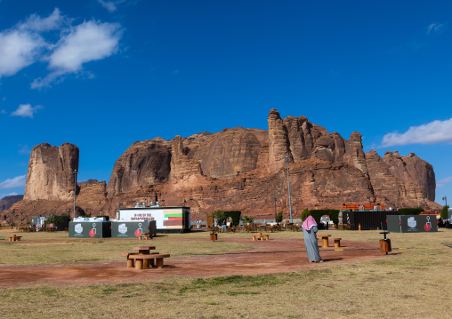 Winter at Tantora festival restaurants and offices, Al Madinah Province, Alula, Saudi Arabia