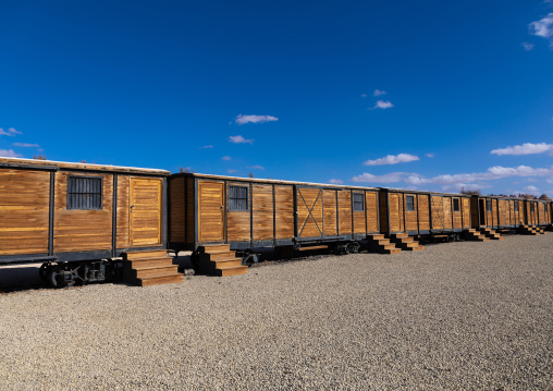 Old train in hejaz railway station in Madain Saleh, Al Madinah Province, Alula, Saudi Arabia