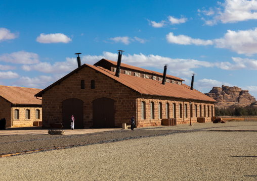 Hejaz railway station workshop building in Madain Saleh, Al Madinah Province, Alula, Saudi Arabia