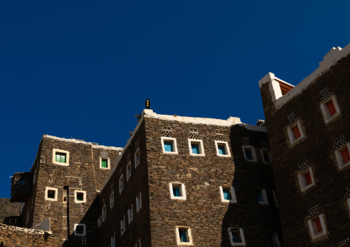 Multi-storey houses made of stones, Asir province, Rijal Alma, Saudi Arabia