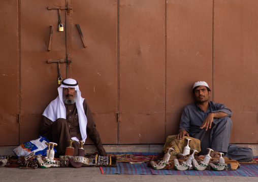 Men selling jambiyas in the market, Najran Province, Najran, Saudi Arabia