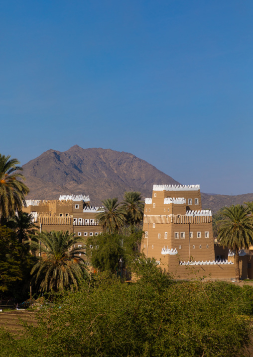 Traditional old multi-storey mud houses, Najran Province, Najran, Saudi Arabia
