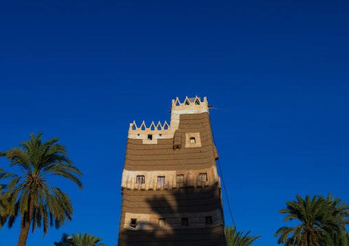Traditional old multi-storey mud house, Najran Province, Najran, Saudi Arabia